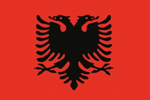 Bandiera Albania - rimpatrio salma